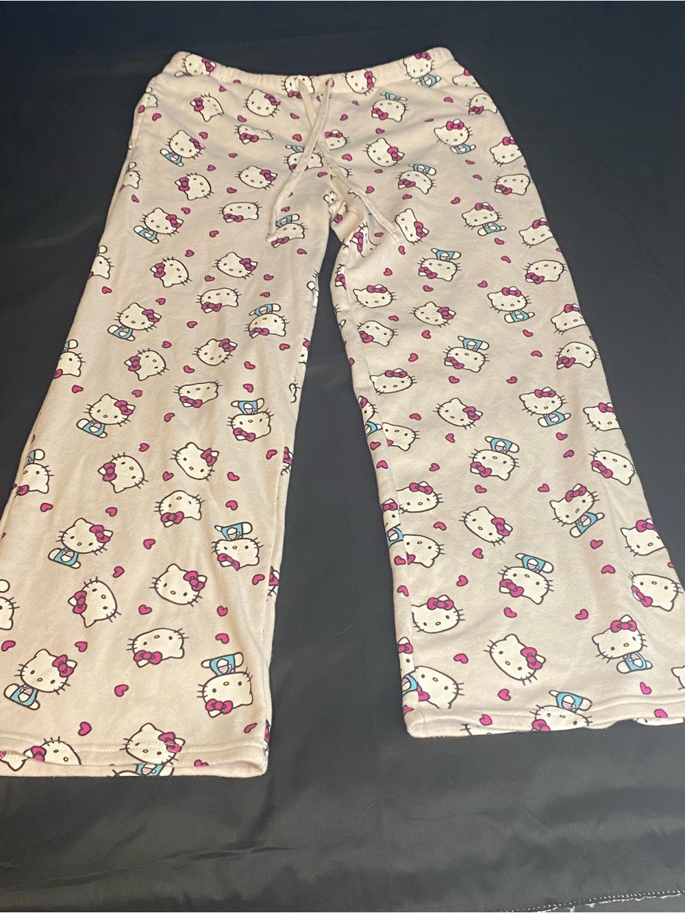 Hello Kitty Womans Lounge Pajama Pants Size M.  Pink Heart Print
